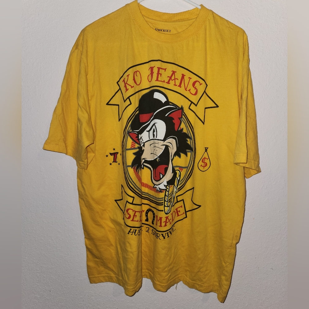 Knockout Jeans Yellow Graphic Tee